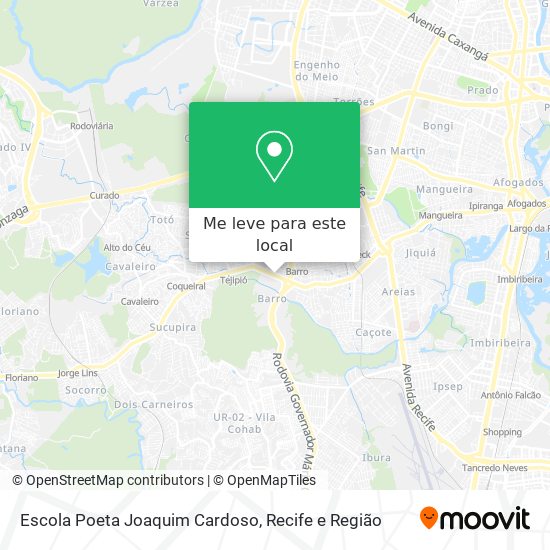 Escola Poeta Joaquim Cardoso mapa