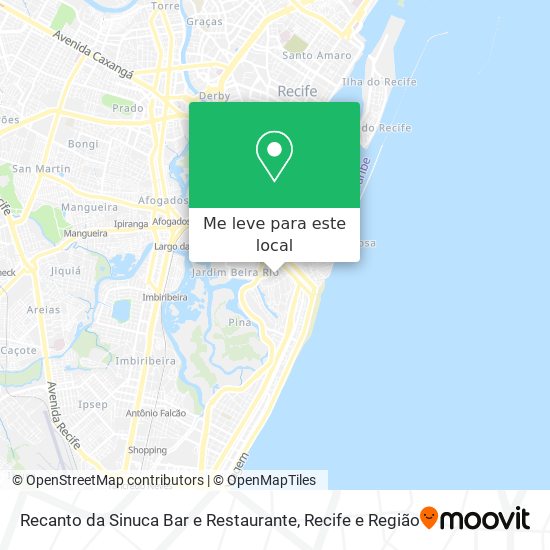 Recanto da Sinuca Bar e Restaurante mapa