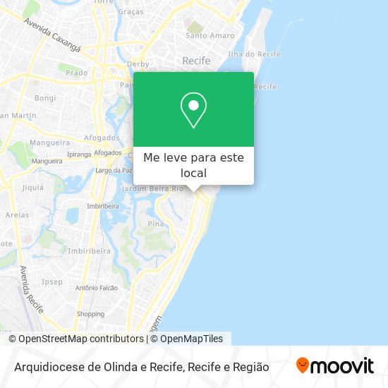 Arquidiocese de Olinda e Recife mapa
