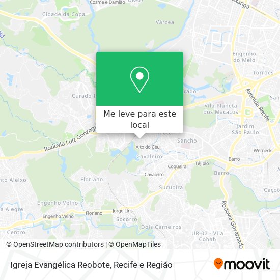 Igreja Evangélica Reobote mapa