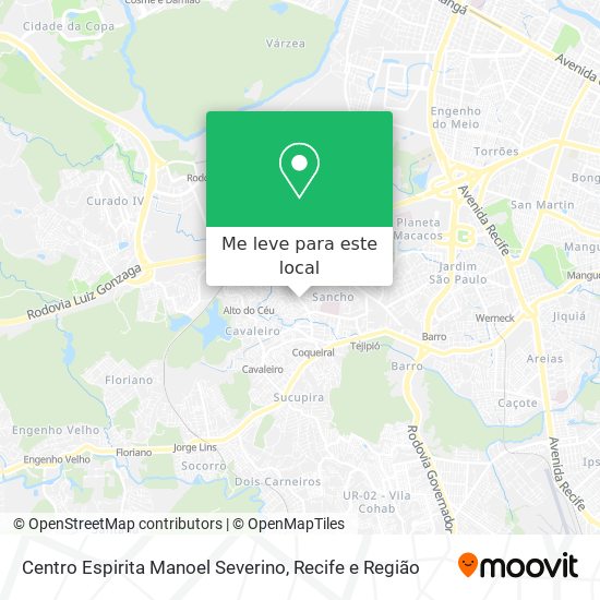 Centro Espirita Manoel Severino mapa