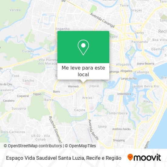 Espaço Vida Saudável Santa Luzia mapa