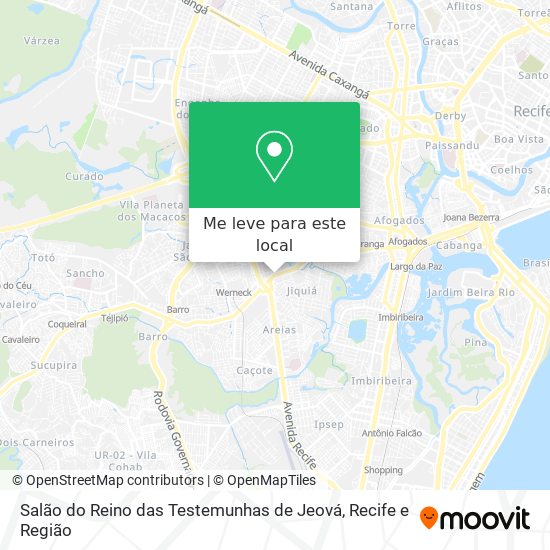 Salão do Reino das Testemunhas de Jeová mapa