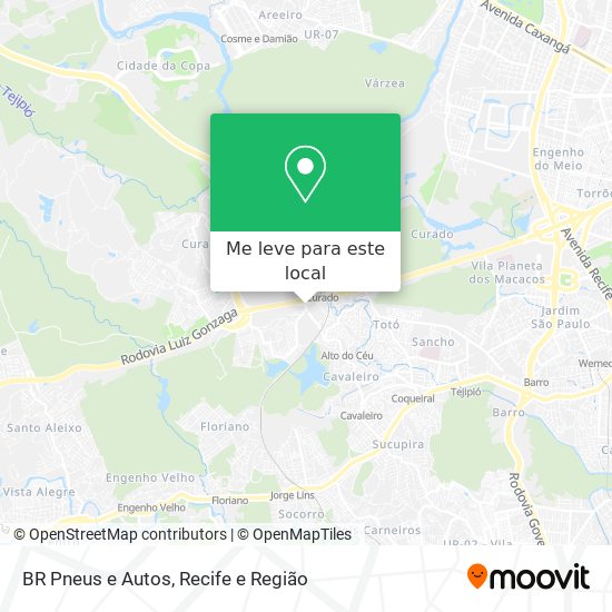 BR Pneus e Autos mapa