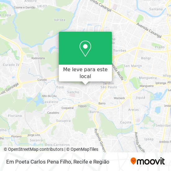 Em Poeta Carlos Pena Filho mapa