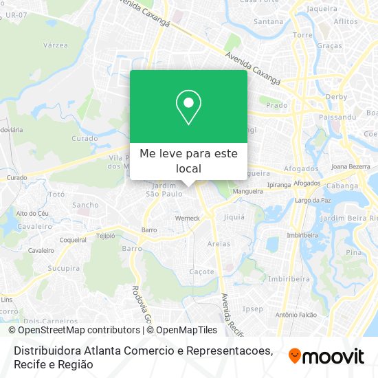 Distribuidora Atlanta Comercio e Representacoes mapa