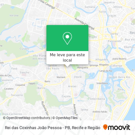 Rei das Coxinhas João Pessoa - PB mapa