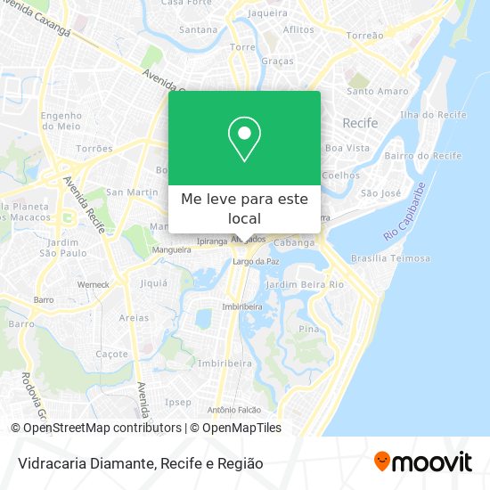 Vidracaria Diamante mapa