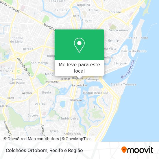 Colchões Ortobom mapa