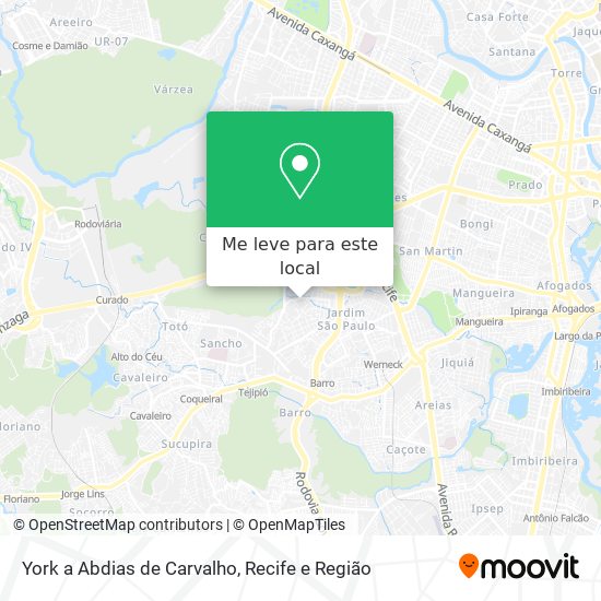 York a Abdias de Carvalho mapa