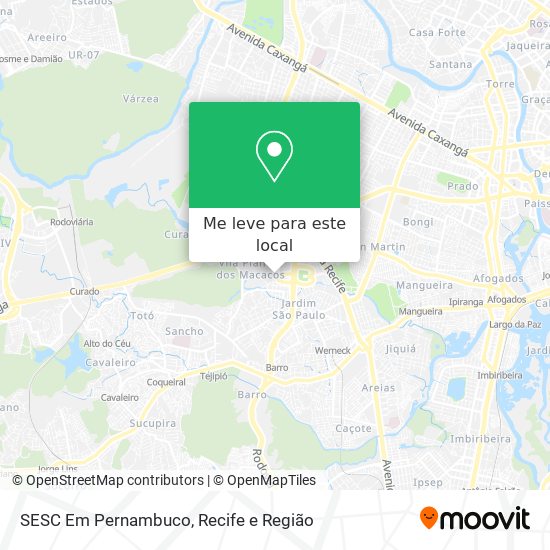 SESC Em Pernambuco mapa
