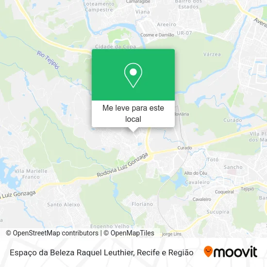 Espaço da Beleza Raquel Leuthier mapa