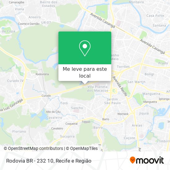 Rodovia BR - 232 10 mapa