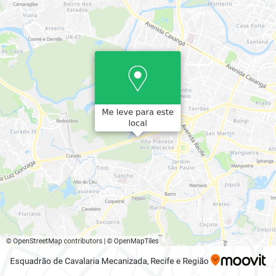 Esquadrão de Cavalaria Mecanizada mapa