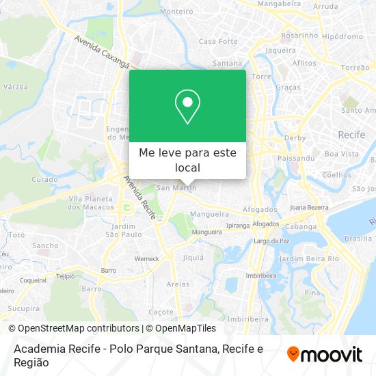 Academia Recife - Polo Parque Santana mapa