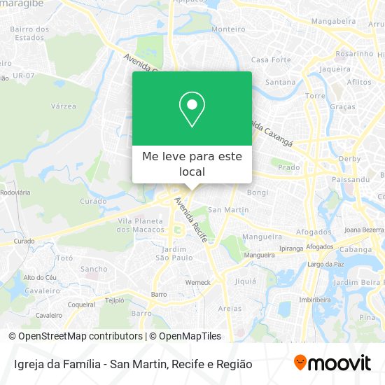 Igreja da Família - San Martin mapa