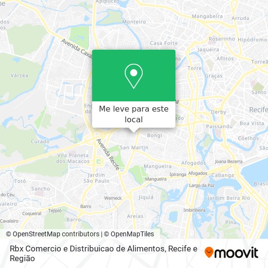 Rbx Comercio e Distribuicao de Alimentos mapa