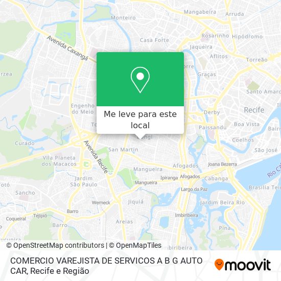 COMERCIO VAREJISTA DE SERVICOS A B G AUTO CAR mapa