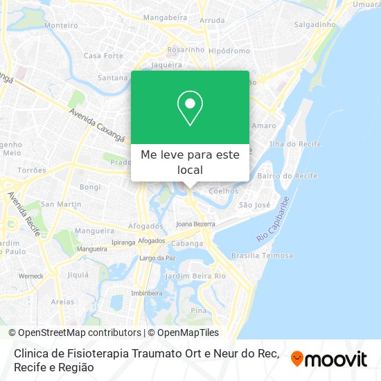 Clinica de Fisioterapia Traumato Ort e Neur do Rec mapa