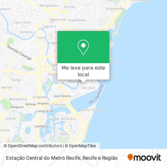 Estação Central do Metró Recife mapa