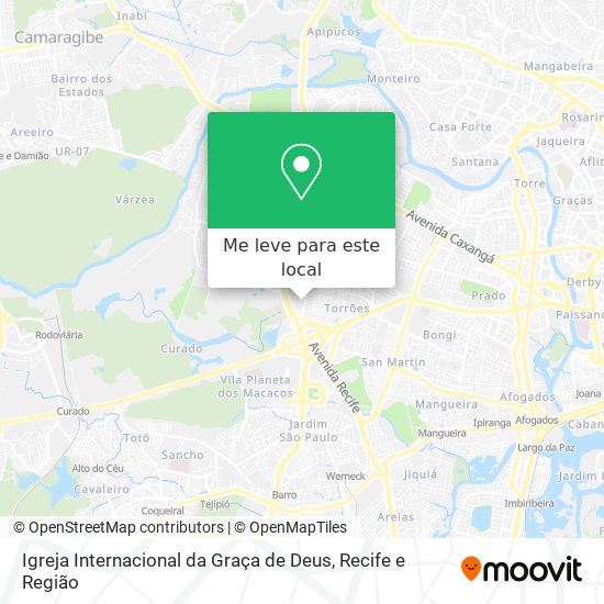 Igreja Internacional da Graça de Deus mapa