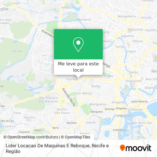 Lider Locacao De Maquinas E Reboque mapa