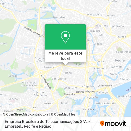 Empresa Brasileira de Telecomunicações S / A. - Embratel. mapa