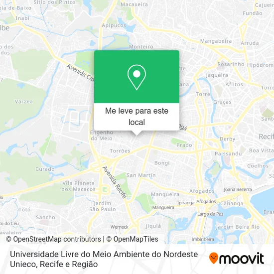 Universidade Livre do Meio Ambiente do Nordeste Unieco mapa
