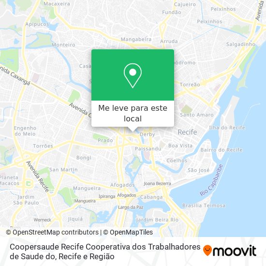 Coopersaude Recife Cooperativa dos Trabalhadores de Saude do mapa