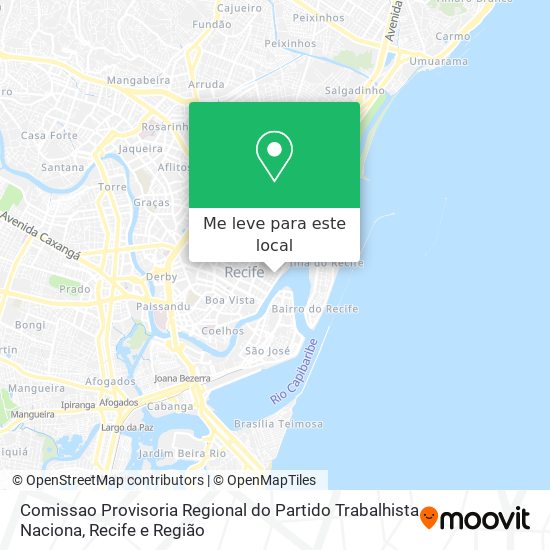 Comissao Provisoria Regional do Partido Trabalhista Naciona mapa