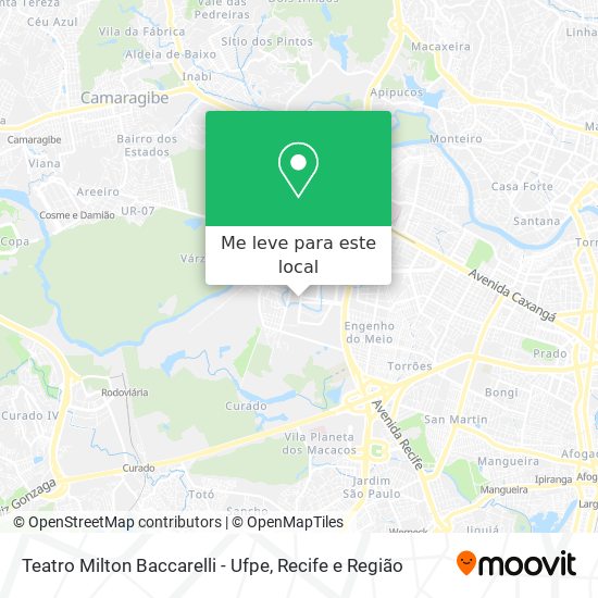 Teatro Milton Baccarelli - Ufpe mapa