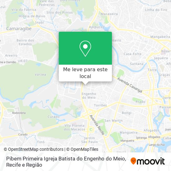 Pibem Primeira Igreja Batista do Engenho do Meio mapa