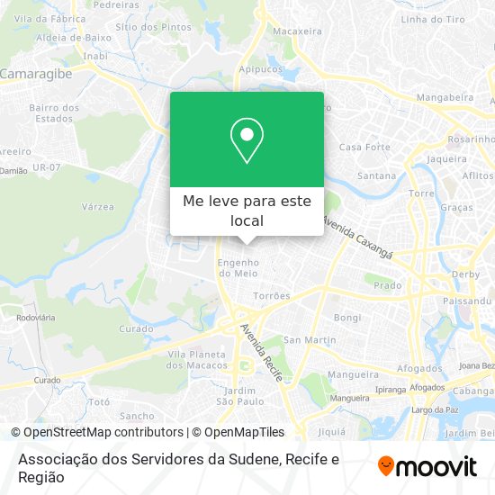 Associação dos Servidores da Sudene mapa