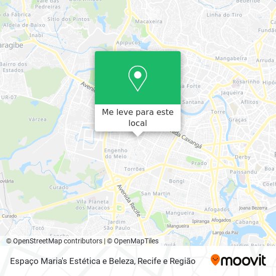 Espaço Maria's Estética e Beleza mapa