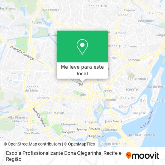 Escola Profissionalizante Dona Olegarinha mapa
