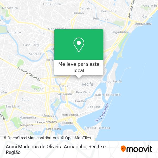 Araci Madeiros de Oliveira Armarinho mapa