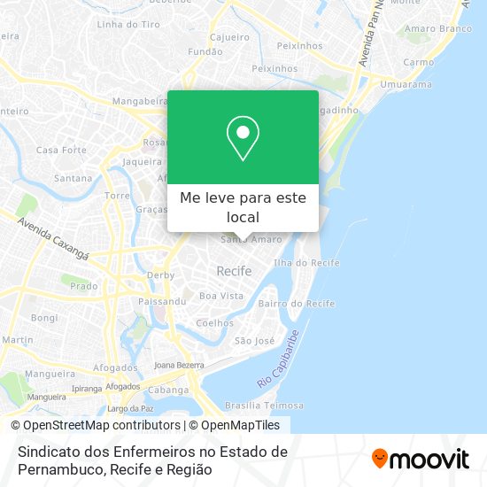 Sindicato dos Enfermeiros no Estado de Pernambuco mapa