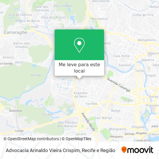 Advocacia Arinaldo Vieira Crispim mapa