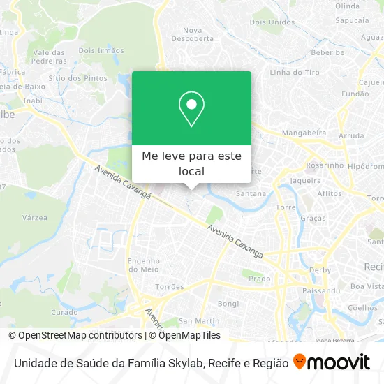 Unidade de Saúde da Família Skylab mapa