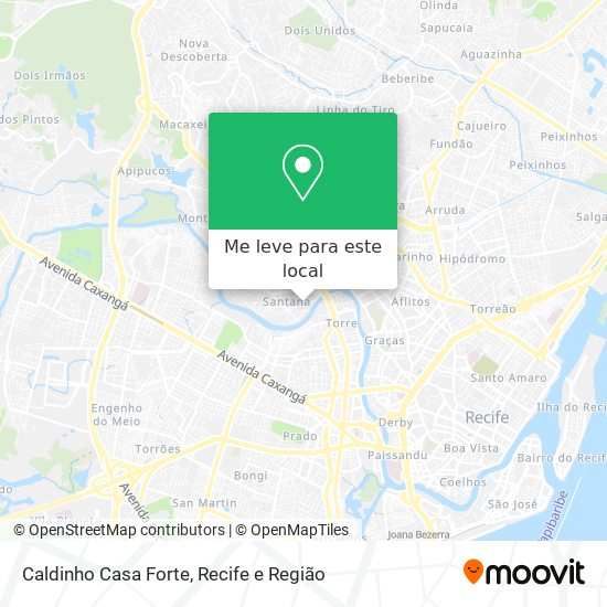 Caldinho Casa Forte mapa