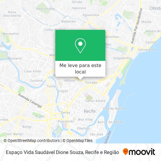 Espaço Vida Saudável Dione Souza mapa