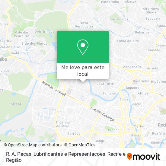 R. A. Pecas, Lubrificantes e Representacoes mapa