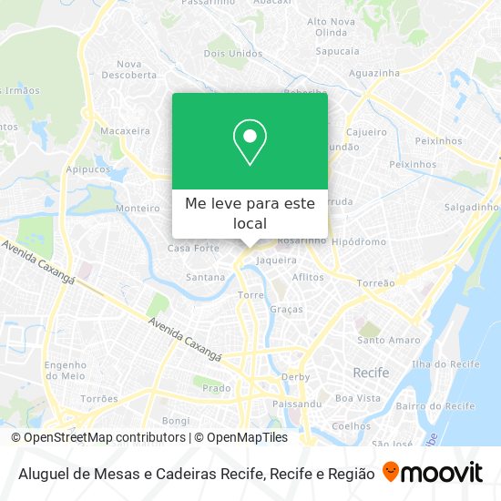 Aluguel de Mesas e Cadeiras Recife mapa