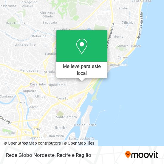 Rede Globo Nordeste mapa