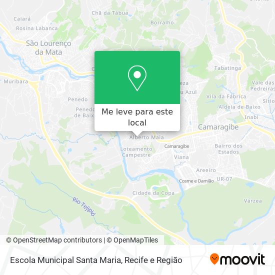 Escola Municipal Santa Maria mapa