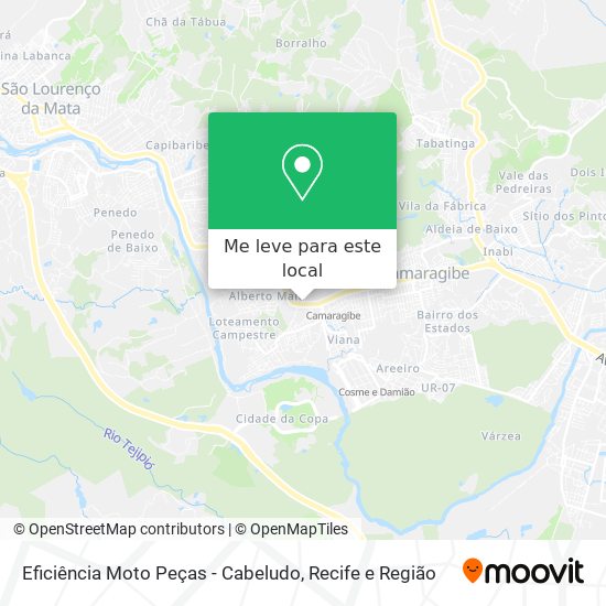 Eficiência Moto Peças - Cabeludo mapa