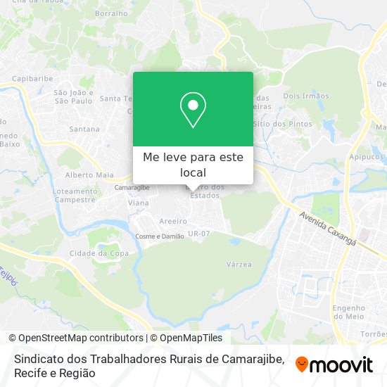 Sindicato dos Trabalhadores Rurais de Camarajibe mapa