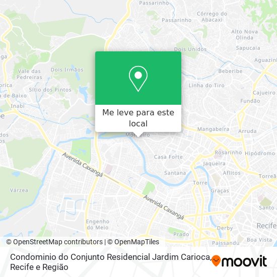 Condominio do Conjunto Residencial Jardim Carioca mapa