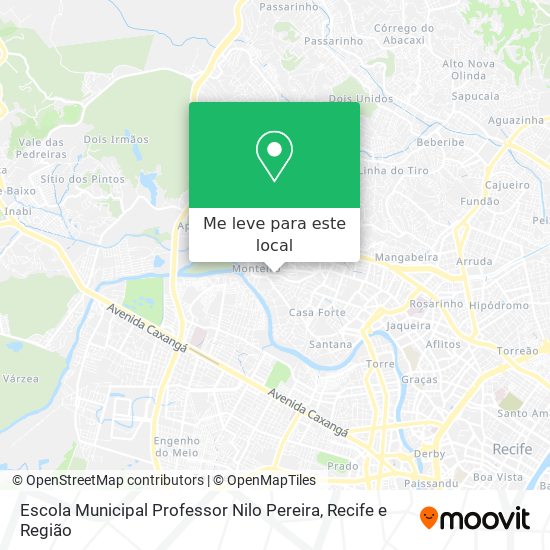 Escola Municipal Professor Nilo Pereira mapa