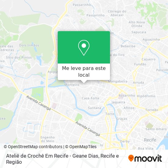 Ateliê de Crochê Em Recife - Geane Dias mapa